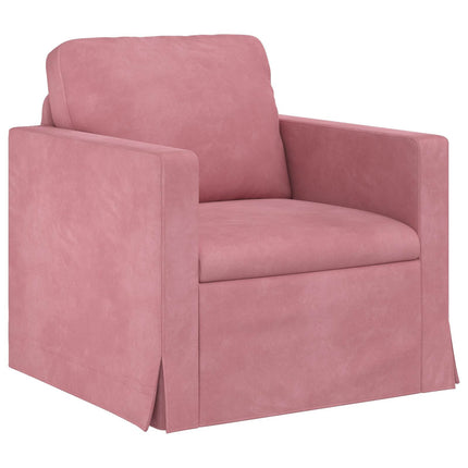 Sofa Sæt 2 pcs Lyserød 158 x 78 x 80 cm Fløjl