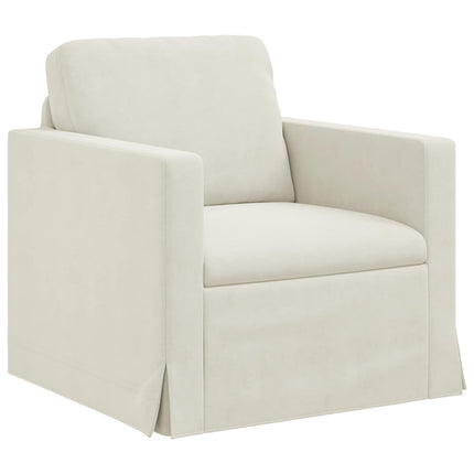 Sofa Sæt 2 pcs Creme 158 x 78 x 80 cm Fløjl