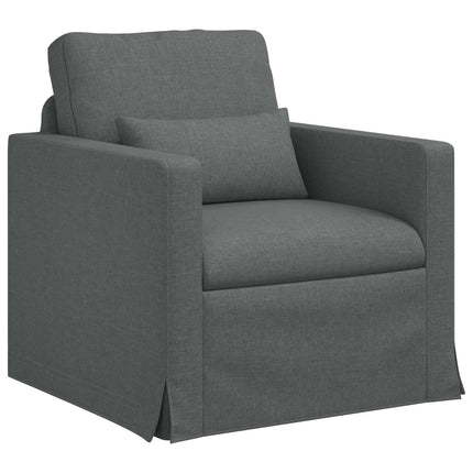 Sofa Sæt 2 pcs Mørkegrå 198 x 78 x 80 cm Stof