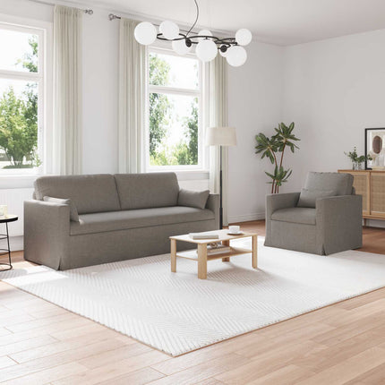 Sofa Sæt 2 pcs Gråbrun 198 x 78 x 80 cm Stof
