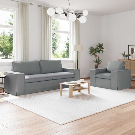Sofa Sæt 2 pcs Lysegrå 222 x 80 x 82 cm Stof
