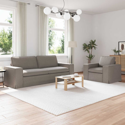 Sofa Sæt 2 pcs Gråbrun 222 x 80 x 82 cm Stof