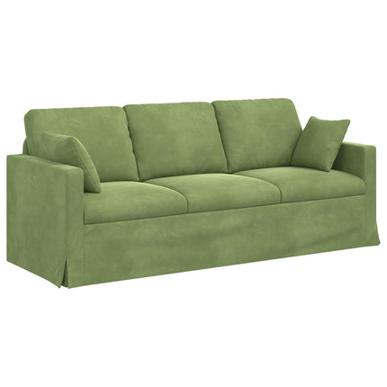 Sofa Sæt 2 pcs Lys grøn 198 x 78 x 80 cm Fløjl