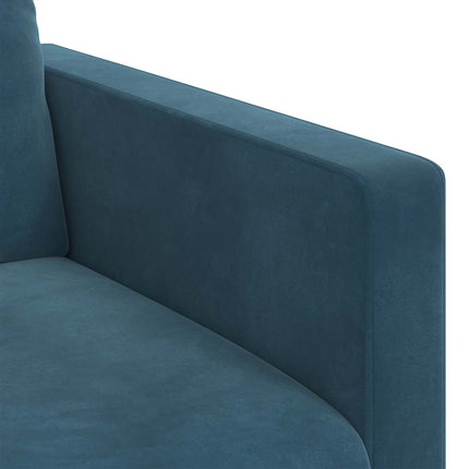 Sofa Sæt 2 pcs Blå 198 x 78 x 80 cm Fløjl