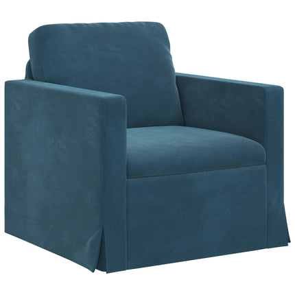 Sofa Sæt 2 pcs Blå 198 x 78 x 80 cm Fløjl