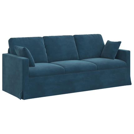 Sofa Sæt 2 pcs Blå 198 x 78 x 80 cm Fløjl