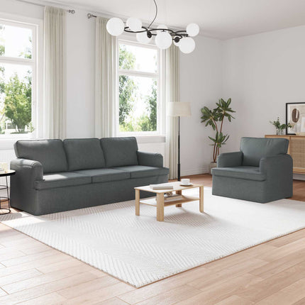 Sofa Sæt 2 pcs Mørkegrå 201 x 80 x 85 cm Stof