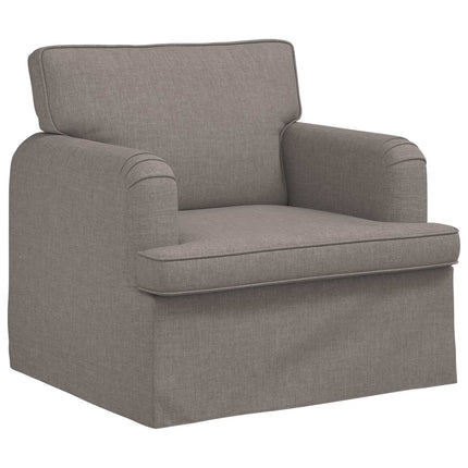 Sofa Sæt 2 pcs Gråbrun 201 x 80 x 85 cm Stof