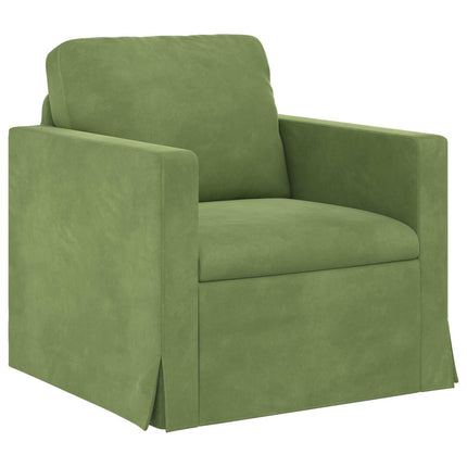 Sofa Sæt 2 pcs Lys grøn 228 x 78 x 80 cm Fløjl