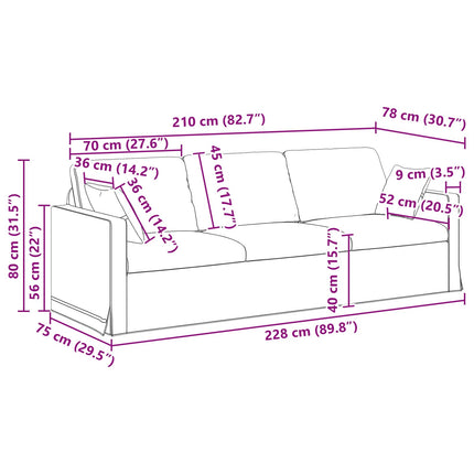 Sofa Sæt 2 pcs Sort Fløjl