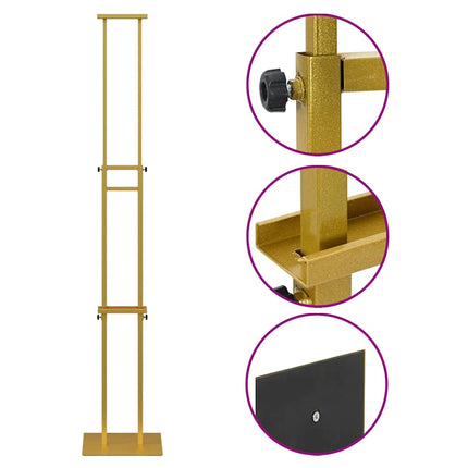 Messeskærme 2 pcs Guld 30 x 23,5 x 210 cm Stål