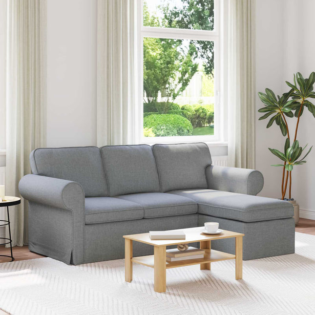 Sofa Lysegrå 195 x 138 x 80 cm Stof