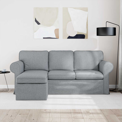 Sofa Lysegrå 195 x 138 x 80 cm Stof