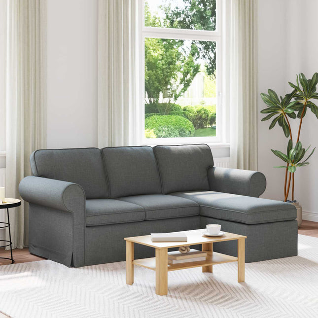 Sofa Mørkegrå 195 x 138 x 80 cm Stof