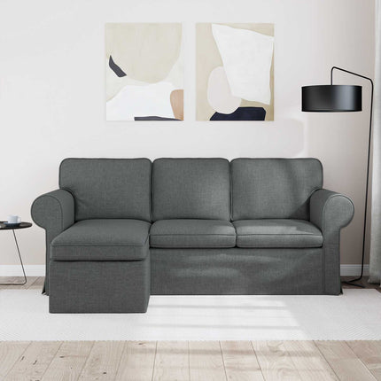Sofa Mørkegrå 195 x 138 x 80 cm Stof