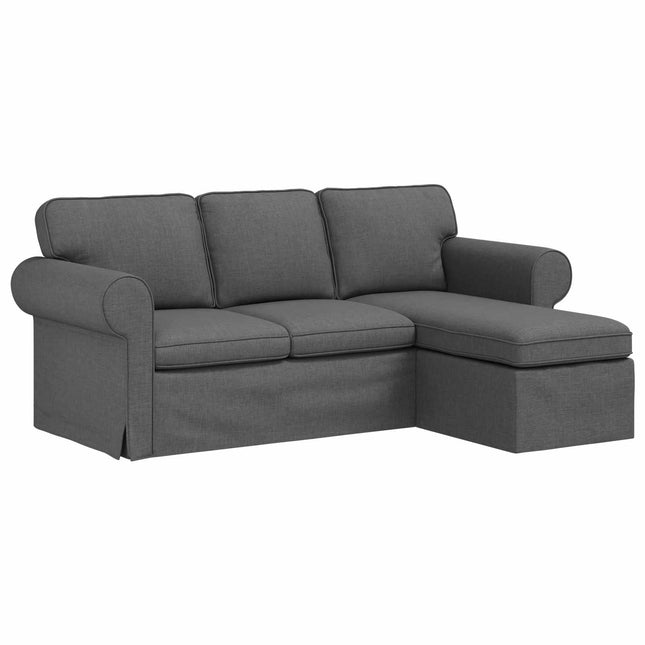 Sofa Mørkegrå 195 x 138 x 80 cm Stof