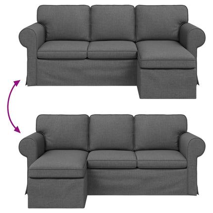 Sofa Mørkegrå 195 x 138 x 80 cm Stof