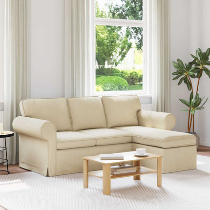 Sofa Creme 195 x 138 x 80 cm Stof