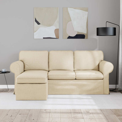 Sofa Creme 195 x 138 x 80 cm Stof