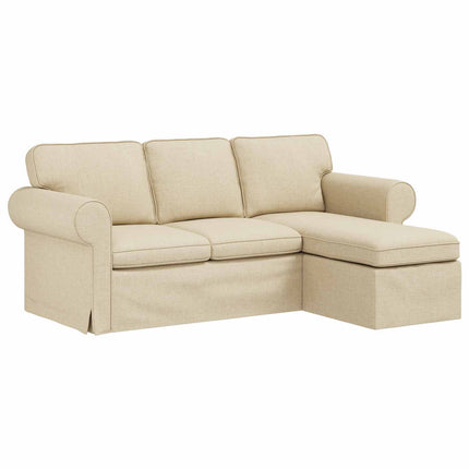 Sofa Creme 195 x 138 x 80 cm Stof