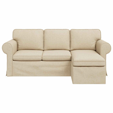 Sofa Creme 195 x 138 x 80 cm Stof