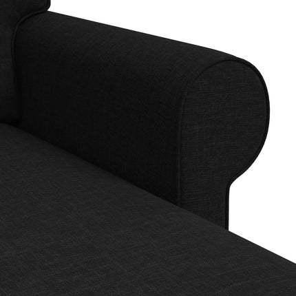 Sofa Sort 215 x 138 x 80 cm Stof