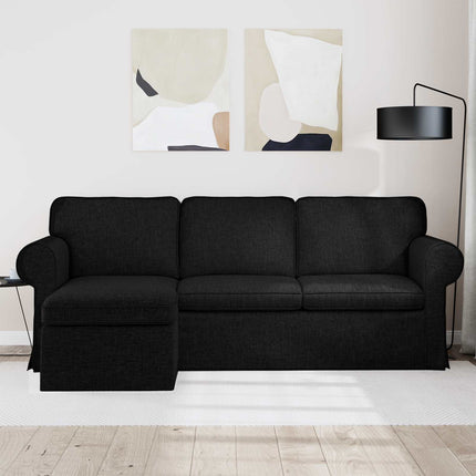Sofa Sort 215 x 138 x 80 cm Stof