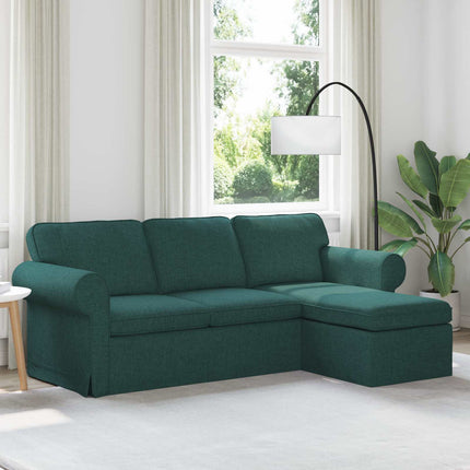 Sofa Mørkegrøn 215 x 138 x 80 cm Stof