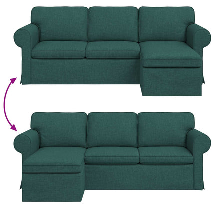 Sofa Mørkegrøn 215 x 138 x 80 cm Stof