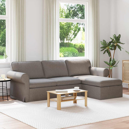 Sofa Gråbrun 245 x 138 x 80 cm Stof