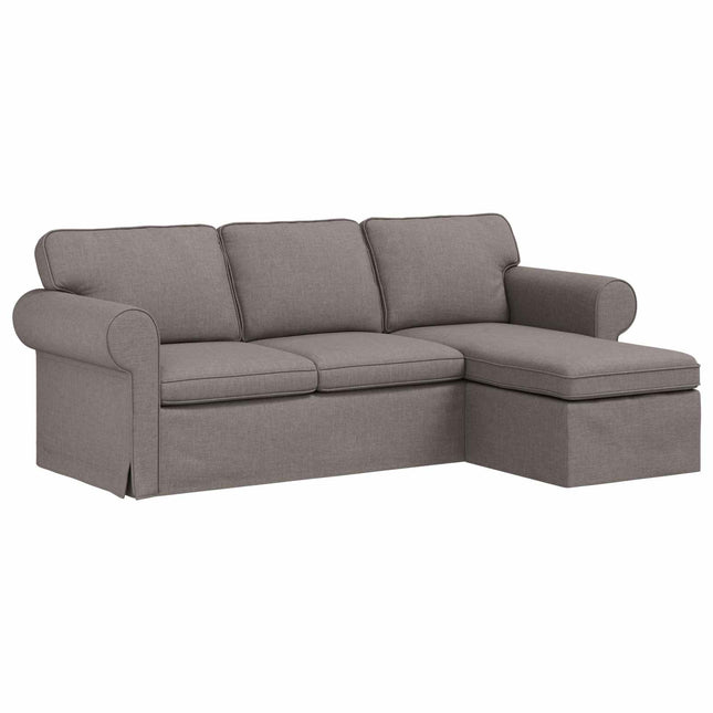 Sofa Gråbrun 245 x 138 x 80 cm Stof