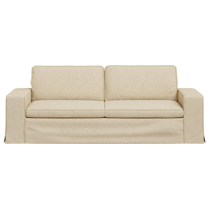 Sofa Creme 222 x 80 x 82 cm Stof
