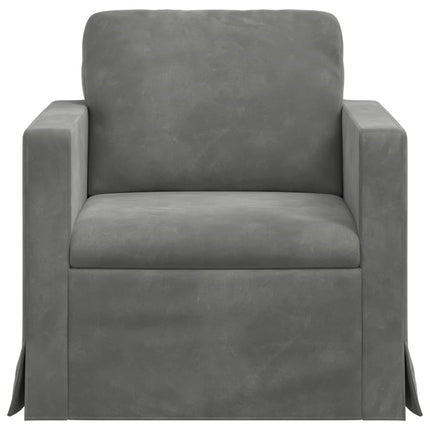 Sofa Mørkegrå 78 x 78 x 80 cm Fløjl