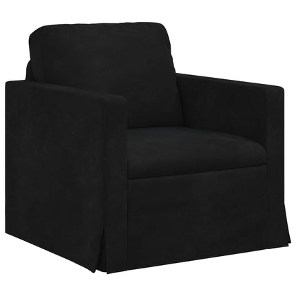 Sofa Sort 78 x 78 x 80 cm Fløjl