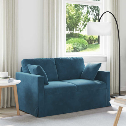 Sofa Blå 138 x 78 x 80 cm Fløjl