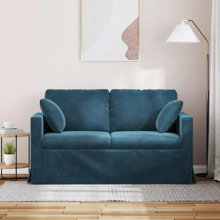 Sofa Blå 138 x 78 x 80 cm Fløjl