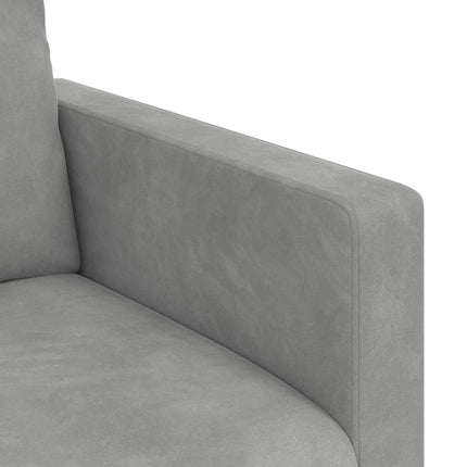 Sofa Lysegrå 158 x 78 x 80 cm Fløjl