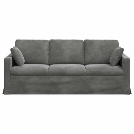 Sofa Mørkegrå 198 x 78 x 80 cm Fløjl