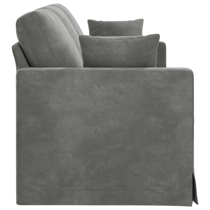 Sofa Mørkegrå 198 x 78 x 80 cm Fløjl