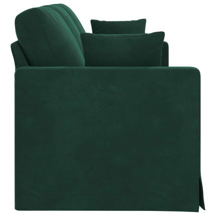 Sofa Mørkegrøn 198 x 78 x 80 cm Fløjl