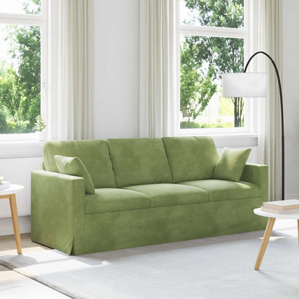 Sofa Lys grøn 198 x 78 x 80 cm Fløjl