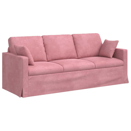 Sofa Lyserød 198 x 78 x 80 cm Fløjl