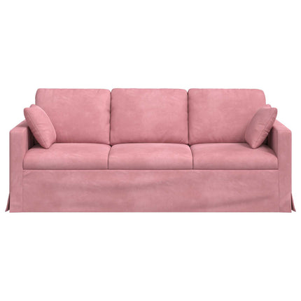 Sofa Lyserød 198 x 78 x 80 cm Fløjl