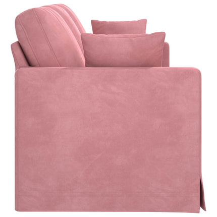 Sofa Lyserød 198 x 78 x 80 cm Fløjl