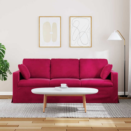 Sofa Vinrød 198 x 78 x 80 cm Fløjl