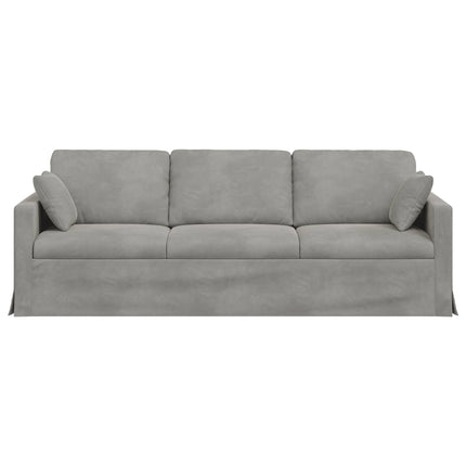 Sofa Lysegrå 228 x 78 x 80 cm Fløjl