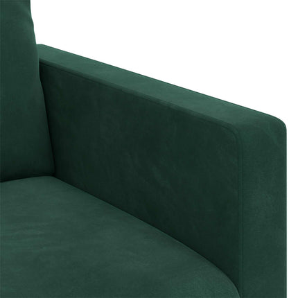 Sofa Mørkegrøn 228 x 78 x 80 cm Fløjl