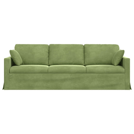 Sofa Lys grøn 228 x 78 x 80 cm Fløjl