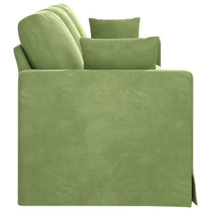 Sofa Lys grøn 228 x 78 x 80 cm Fløjl