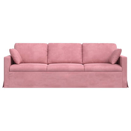 Sofa Lyserød 228 x 78 x 80 cm Fløjl